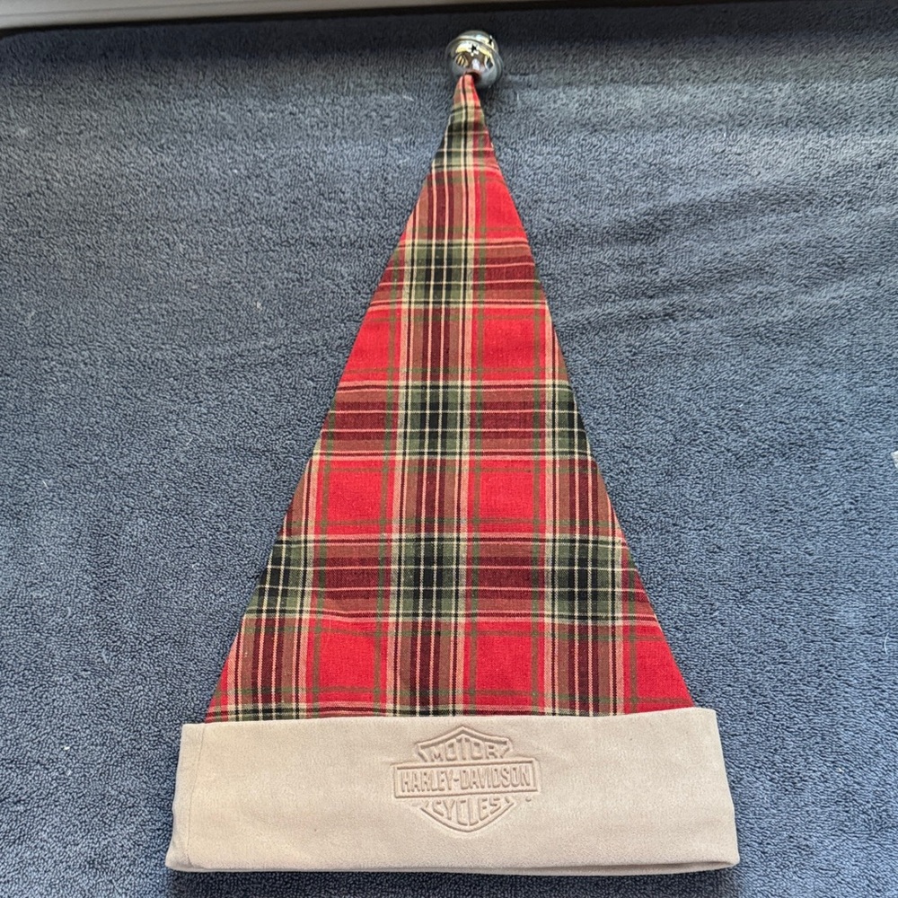 Harley-Davidson Red Plaid Holiday Hat